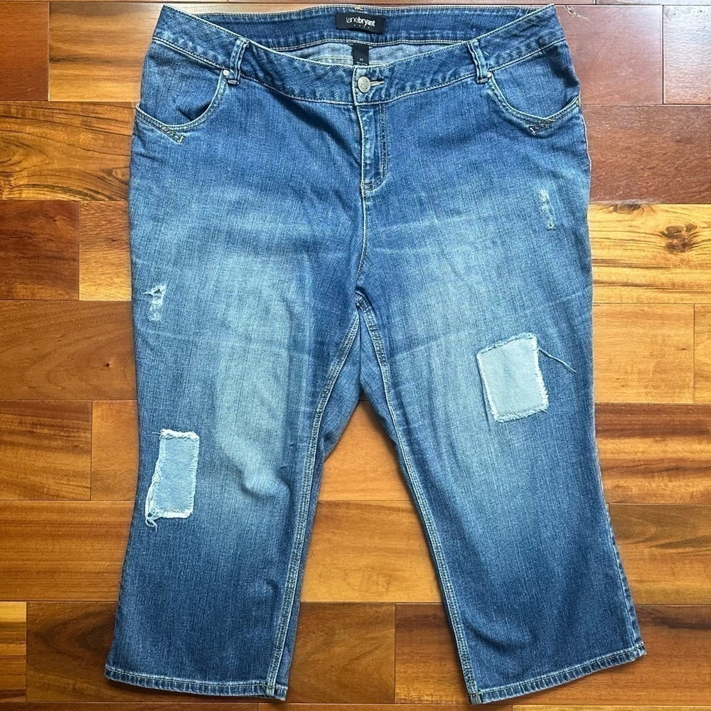 Lane Bryant Patchwork Capri Jeans